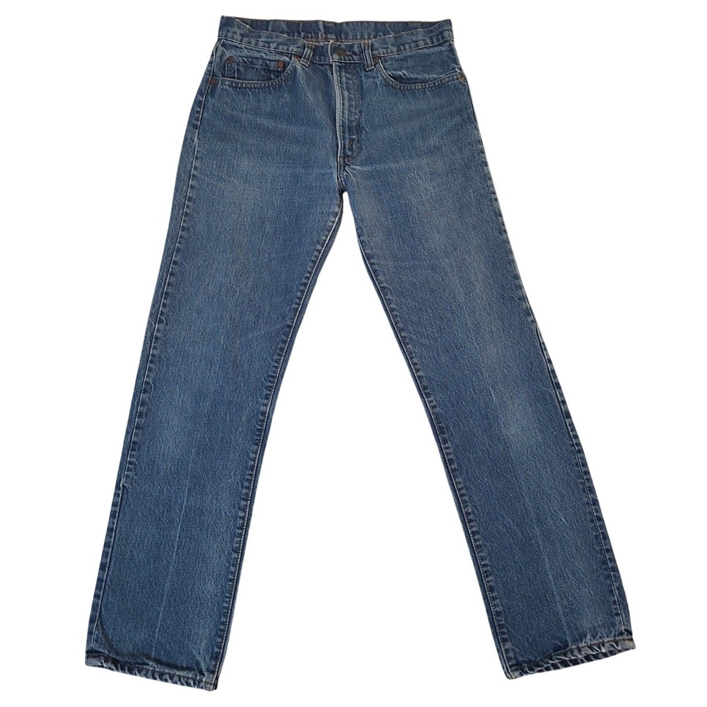 Vintage 80s Levis 505 0217 Jeans Men's 32x31 Straight Leg Blue Denim Made in USA